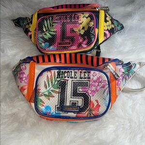 Nicole Lee Vibrant Floral Fanny Pack Duo